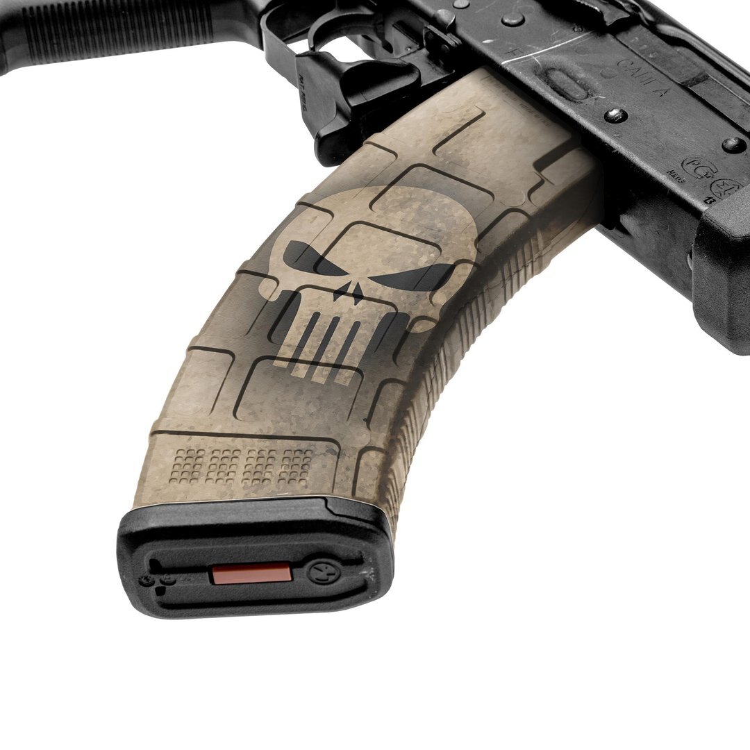 GunSkins® prémiový vinylový skin na zásobník AK-47 – GS® Skull Tan™ (Farba: GS® Skull Tan™)