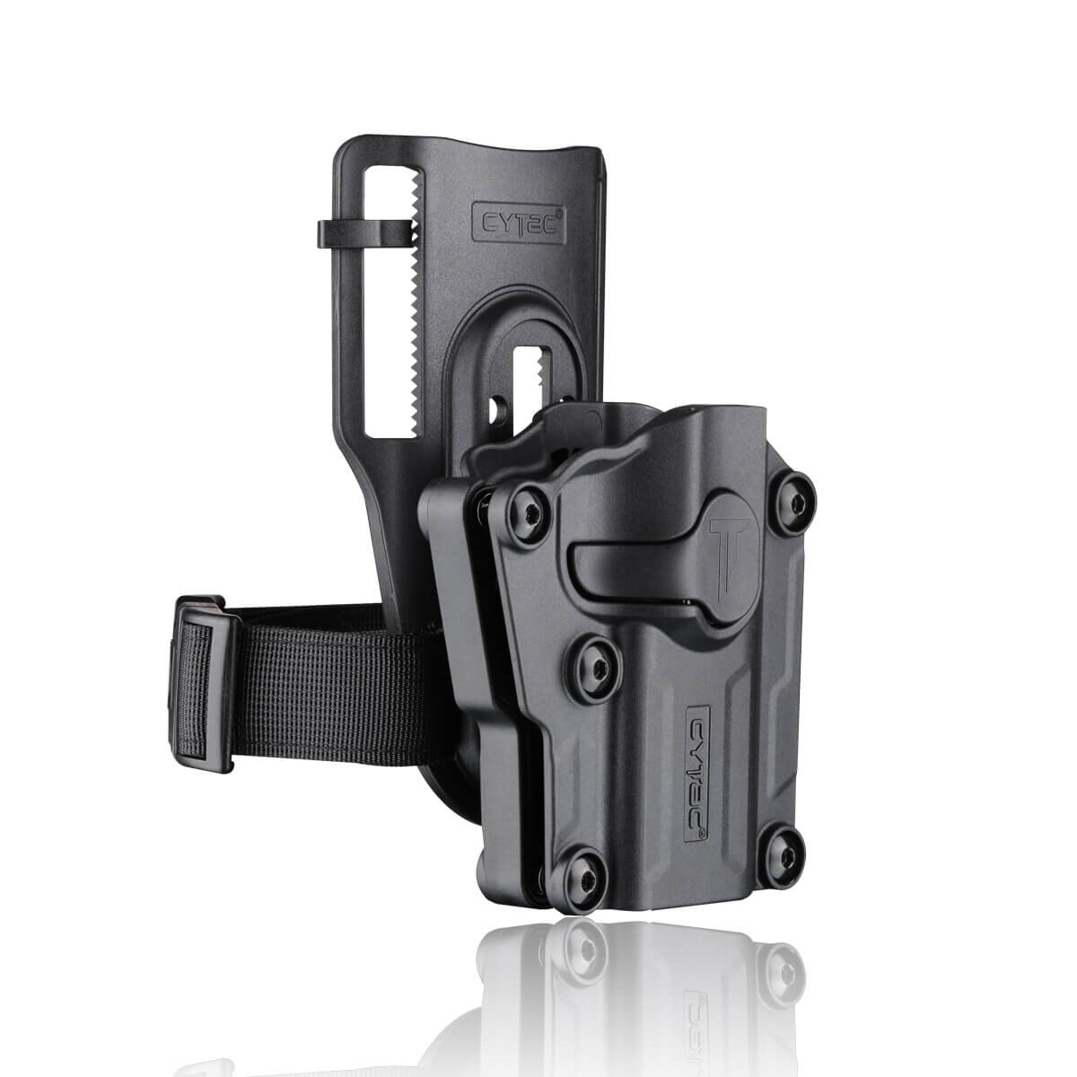 Univerzální pistolové pouzdro Mega-Fit Cytac® / snížená platforma (Farba: Čierna, Varianta: pravá strana)