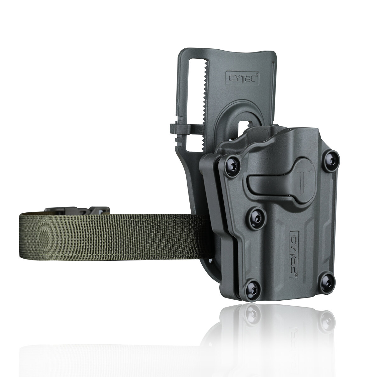 Univerzální pistolové pouzdro Mega-Fit Cytac® / snížená platforma – Olive Green (Farba: Olive Green , Varianta: pravá strana)