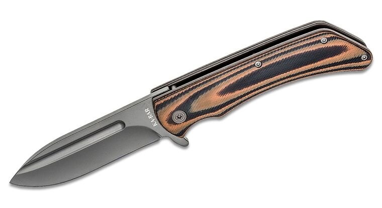 Zatvárací nôž Mark 98 KA-BAR® – Čierna čepeľ, Čierna / hnědá (Farba: Čierna / hnědá, Varianta: Čierna čepeľ)