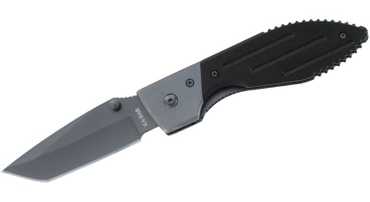 Zatvárací nôž Warthog Folder Tanto KA-BAR® – Sivá čepeľ, Čierna (Farba: Čierna, Varianta: Sivá čepeľ)