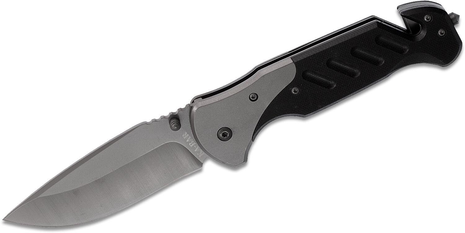 Záchranársky nôž Coypu KA-BAR® – Sivá čepeľ, Čierna (Farba: Čierna, Varianta: Sivá čepeľ)