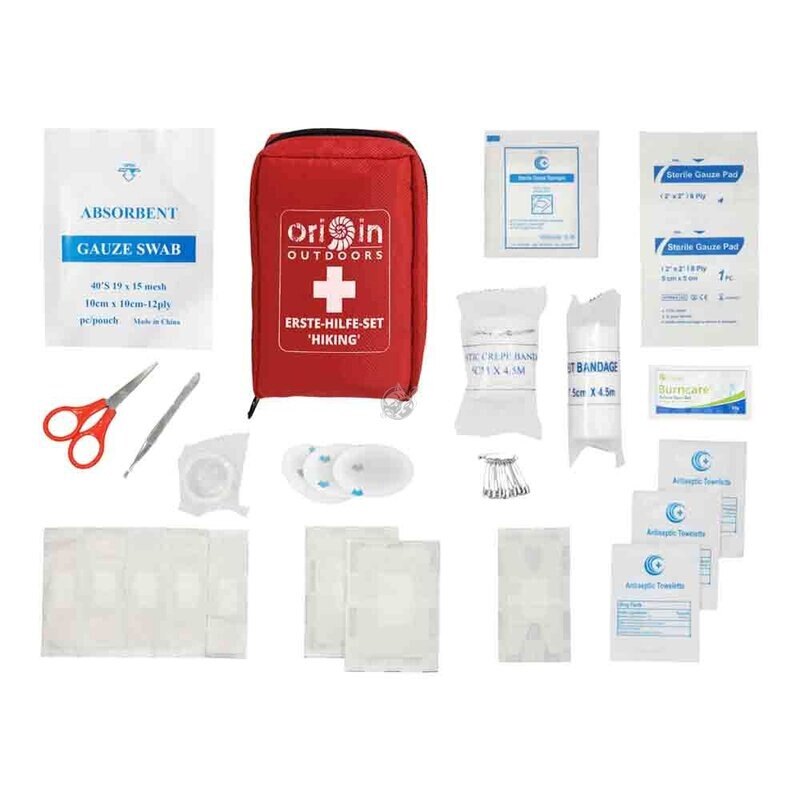 Lekárnička First Aid Hiking Origin Outdoors® (Farba: Červená)