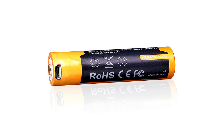 Dobíjacia USB batéria 18650 (2600 mAh) Fenix® (Farba: Viacfarebná)