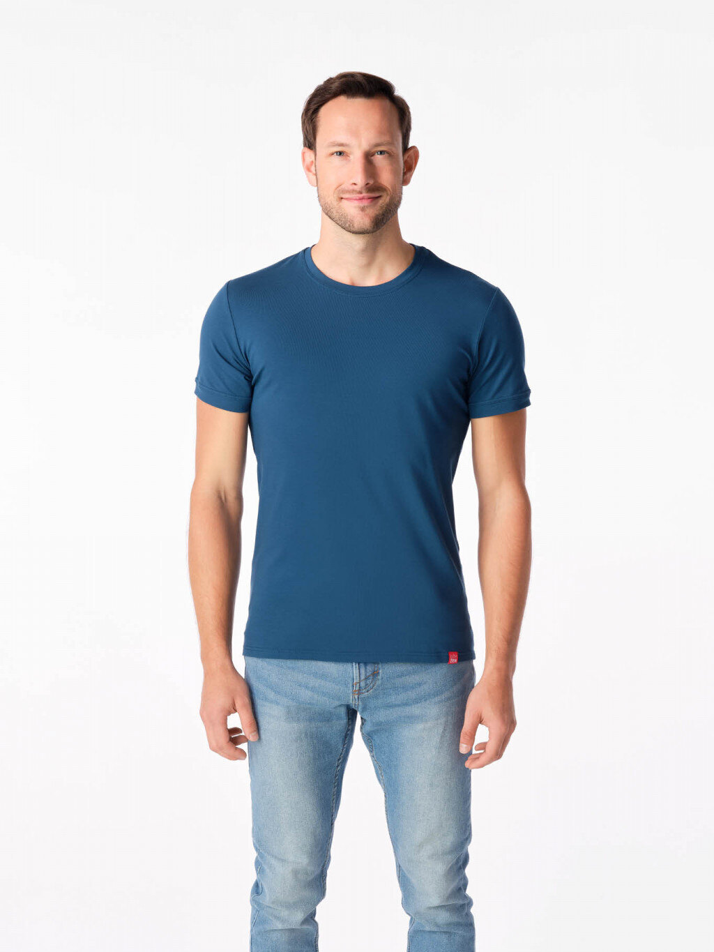 Pánske tričko SlimFit Davos CityZen® – Modrá (Farba: Modrá, Veľkosť: XXL)