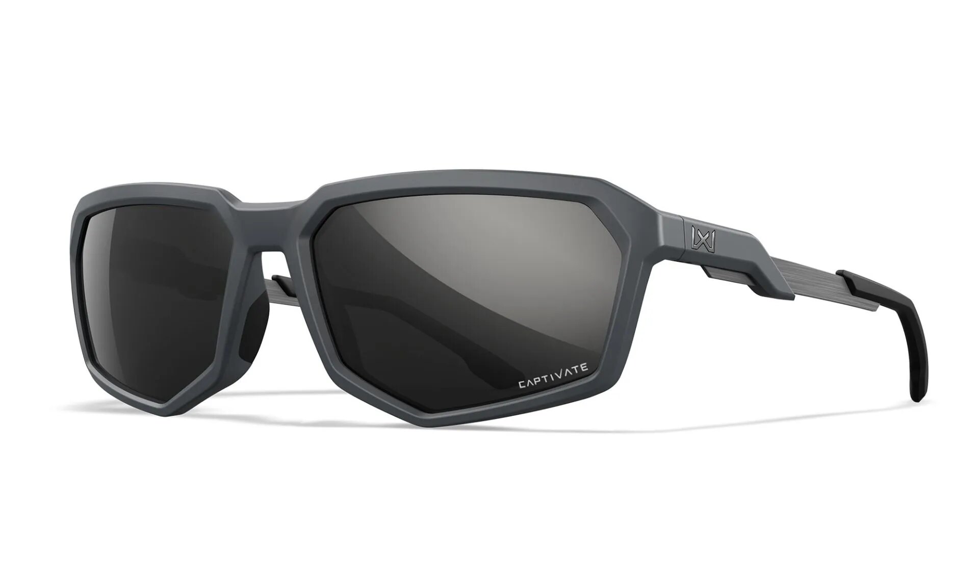 Slnečné okuliare Recon Captivate Wiley X® – Captivate™ čierne polarizované Mirror, Sivá (Farba: Sivá, Šošovky: Captivate™ čierne polarizované Mirror)
