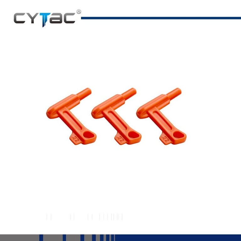 Bezpečnostná vložka do komory, 10 kusov, Cytac® .22 Cal. / .22 LR / 5.56mm - oranžová