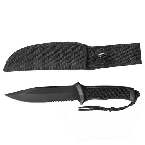 Bojový nôž s pevnou čepeľou Mil-Tec® - čierny