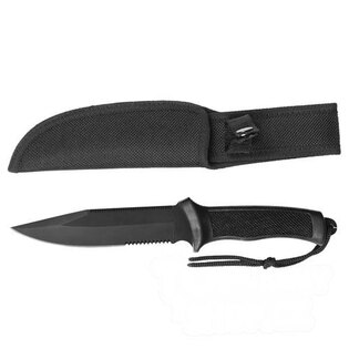 Bojový nôž s pevnou čepeľou Mil-Tec® - čierny