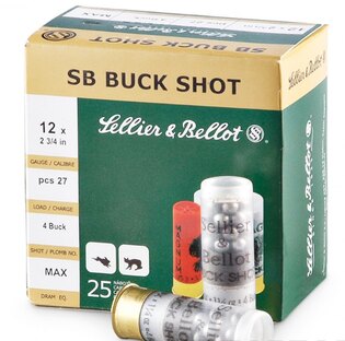 Brokové náboje Buck Shot Sellier&Bellot® / 12/70 / 36 g / 8,4 mm / 25 ks