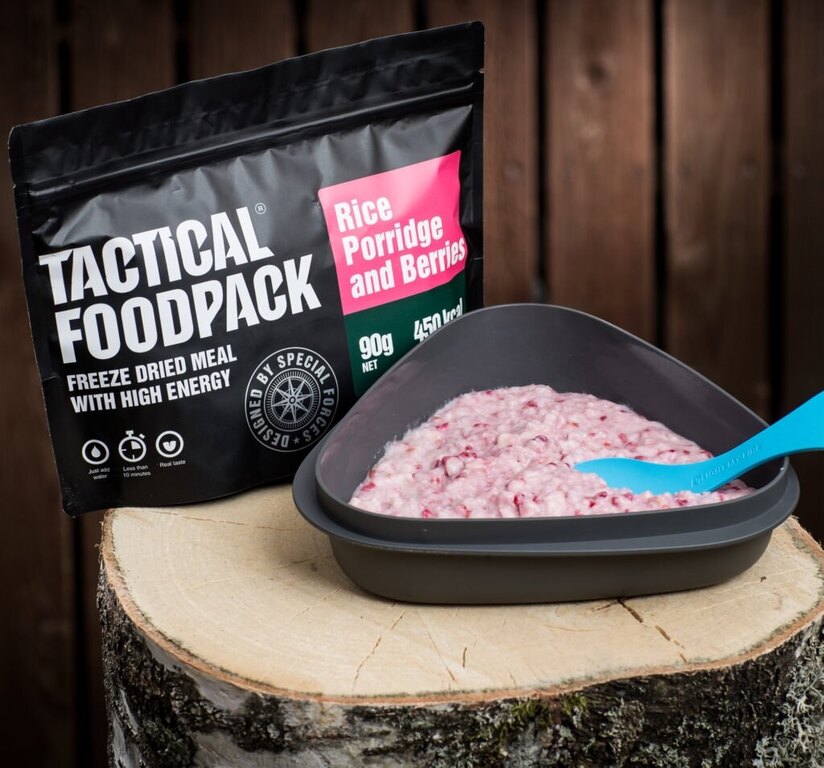 Dehydrované jedlo Tactical Foodpack® ryžová kaša s malinami