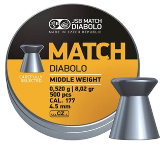 Diabolky Yellow Match Middle Weight 4.5 mm JSB® / 500 ks