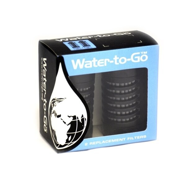 Filter pre fľašu Water-to-Go™  75 cl, 2 ks - čierny