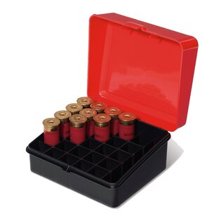 Krabička na náboje - brokové 25 ks Plano Molding® USA - Black/Red