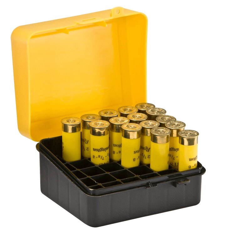 Krabička na náboje - brokové 25 ks Plano Molding® USA - Yellow / Black
