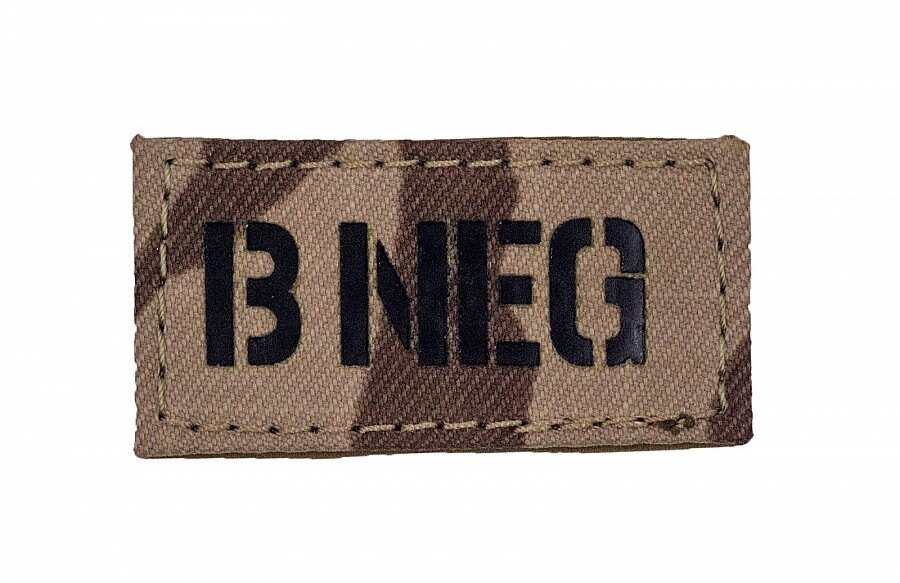 Nášivka AČR IR Combat Systems® krvná skupina B NEG - vzor 95 Púšť