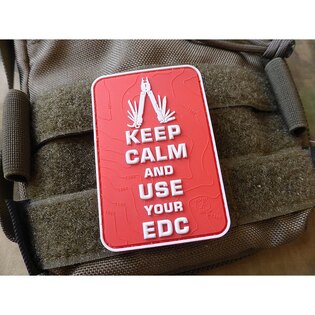 Nášivka Keep Calm and use your EDC JTG® - červená