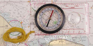 Navigačný mapový kompas - buzola MFH®