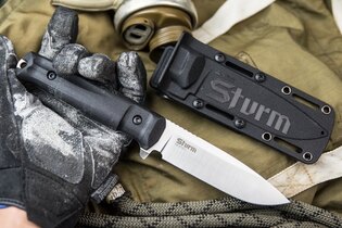 Nôž s pevnou čepeľou Kizlyar SUPREME® Sturm AUS 8 satin