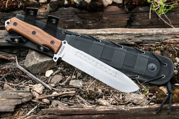 Nôž s pevnou čepeľou Kizlyar SUPREME® Survivalist X AUS 8 Walnut