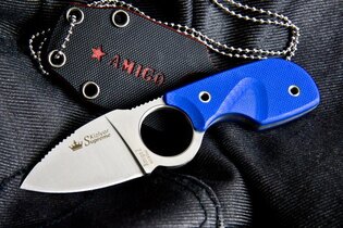Nôž s pevnou čepeľou - nôž na krk Amigo X Kizlyar SUPREME® AUS 8 Titanium