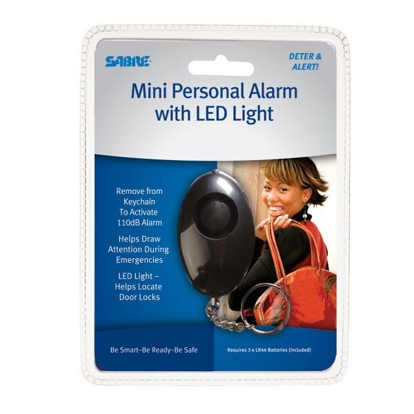Obranný osobný alarm SABRE Red® Mini Personal Alarm - čierny