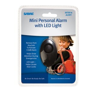 Obranný osobný alarm SABRE Red® Mini Personal Alarm - čierny