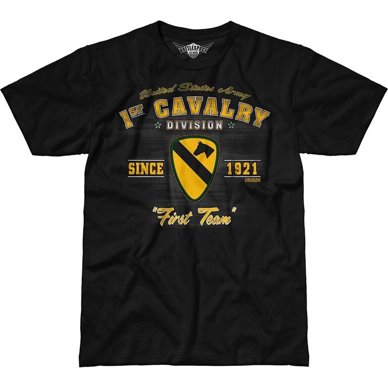 Pánske tričko 7.62 Design® Army 1st Cavalry Vintage - čierne