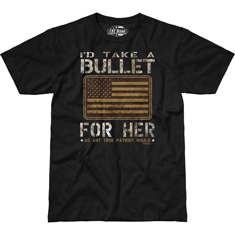 Pánske tričko 7.62 Design® Bullet For Her - čierne