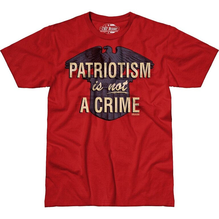 Pánske tričko 7.62 Design® Patriotism is not a Crime - červené
