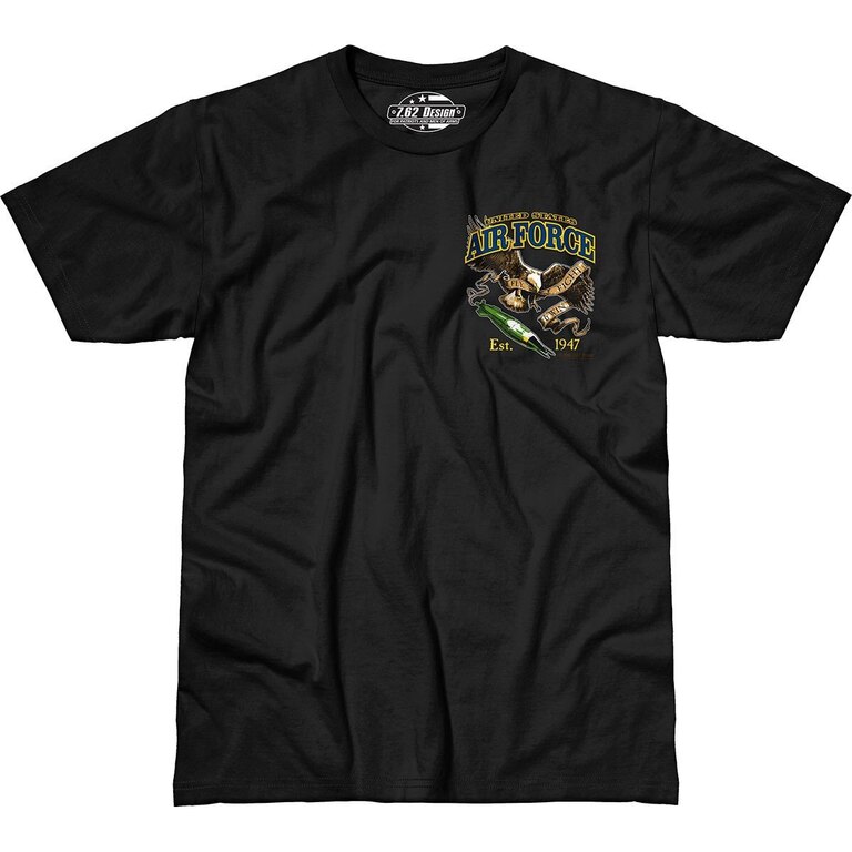 Pánske tričko 7.62 Design® US Air Force Fighting Eagle - čierne