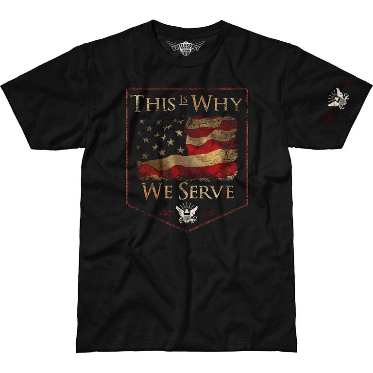 Pánske tričko 7.62 Design® US Navy This Is Why We Serve - čierne