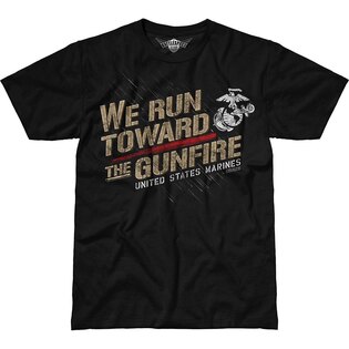 Pánske tričko 7.62 Design® USMC Toward The Gunfire - čierne