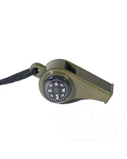 Survival píšťalka s kompasom a teplomerom Mil-Tec® - olivová