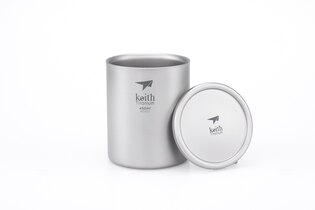 Titánový termohrnček s viečkom Keith® 450 ml