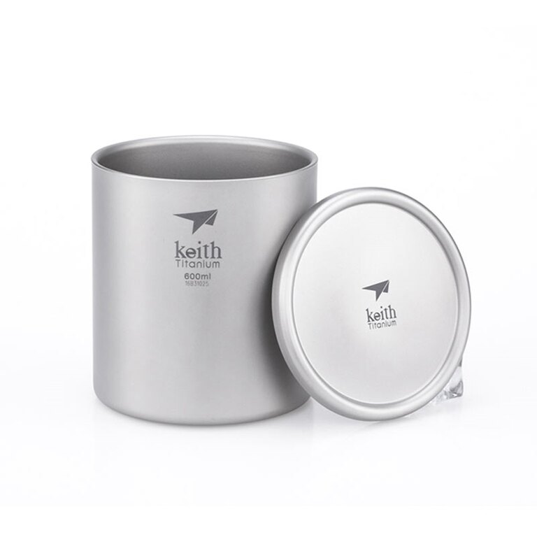 Titánový termohrnček s viečkom Keith® 600 ml
