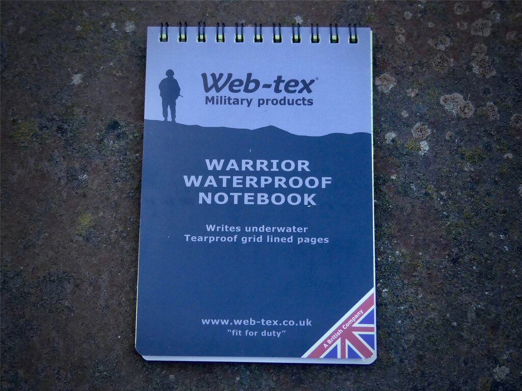 Vodovzdorný zápisník Warrior Web-Tex