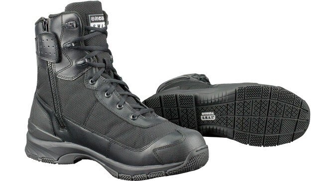 Vysoké taktické topánky HAWK 9 "ORIGINAL SWAT® so zipsom - čierne